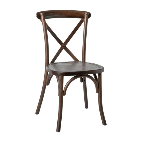 Flash Furniture XU-X-MAH-GG Ash Wood Seat and Frame with Mahogany Finish Hercules Series Stackable Chair