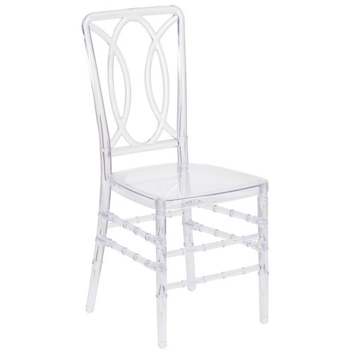 Flash Furniture BH-H007-CRYSTAL-GG Polycarbonate For Indoor/Outdoor Commercial Use Stacks up to 10 Chairs High Flash Elegance Stacking Chiavari Chair