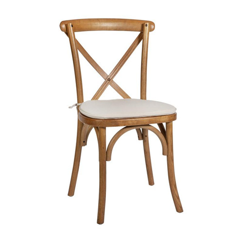 Flash Furniture XU-X-PEC-NTC-GG Ash Wood Seat and Frame with Pecan Finish Hercules Series Stackable Chair