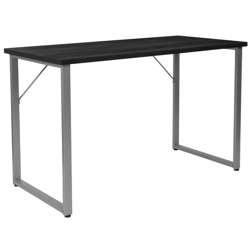 Flash Furniture NAN-JN-21721-GG 47.25" W x 29.25" H x 23.5" D Laminate Surface with Silver Powder Coated Metal Frame Harvey Computer Desk