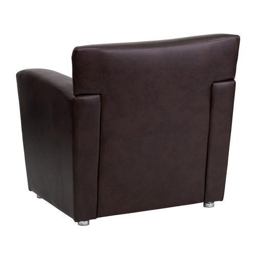 Flash Furniture 222-1-BN-GG Brown LeatherSoft Upholstery Seat and Back Hercules Majesty Series Reception Chair