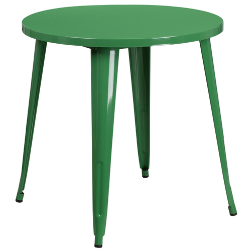 Flash Furniture CH-51090-29-GN-GG Green Round Metal Brace Underneath Top Table