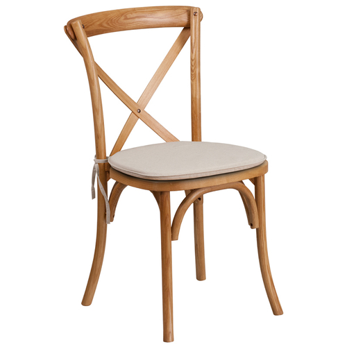 Flash Furniture XU-X-OAK-NTC-GG Ash Wood Seat and Frame with Oak Finish Hercules Series Stackable Chair