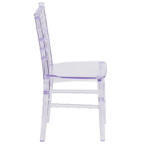 Flash Furniture LE-L-7K-CL-GG Transparent One-Piece Polypropylene Designed For Indoor/Outdoor Commercial Use Kid's Chiavari Chair