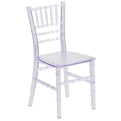 Flash Furniture LE-L-7K-CL-GG Transparent One-Piece Polypropylene Designed For Indoor/Outdoor Commercial Use Kid's Chiavari Chair