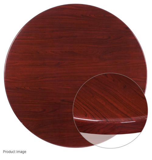 Flash Furniture TP-MAH-48RD-GG Mahogany Finish Round Table Top