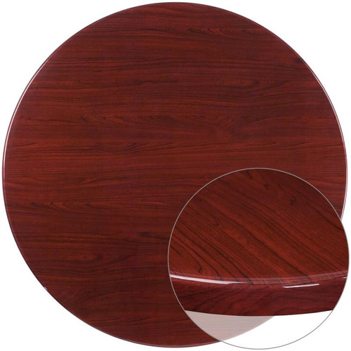 Flash Furniture TP-MAH-48RD-GG Mahogany Finish Round Table Top