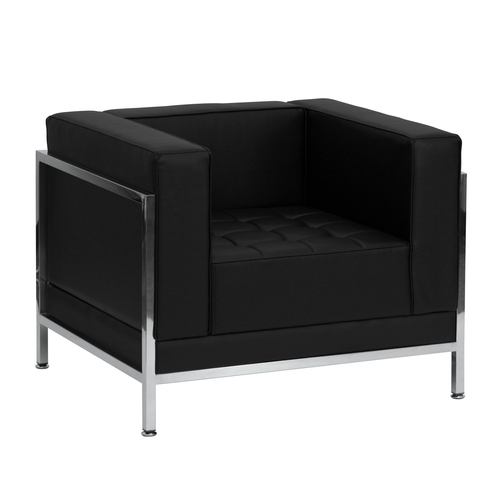 Flash Furniture ZB-IMAG-CHAIR-GG Black LeatherSoft Upholstery Button Seat and Back Hercules Imagination Series Chair
