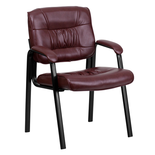 Flash Furniture BT-1404-BURG-GG 24" W x 25" D x 36" H Burgundy Tufted Back Executive Side Reception Chair