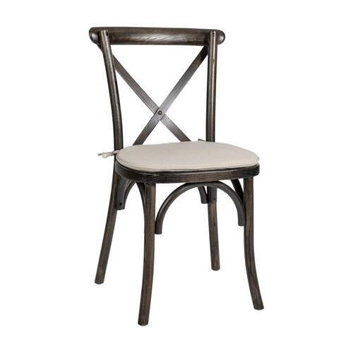 Flash Furniture XU-X-EA-NTC-GG Ash Wood Seat and Frame with Early American Finish Hercules Series Stackable Chair