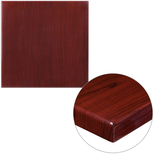 Flash Furniture TP-MAH-2424-GG 24"W x 24"D Mahogany Finish Square Table Top