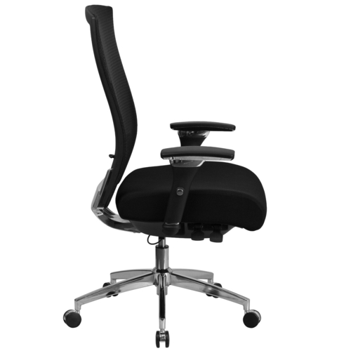 Flash Furniture GO-WY-85H-GG Black Fabric Mesh Padded Arms High Back Design Hercules Series 24/7 Executive Swivel Office Chair