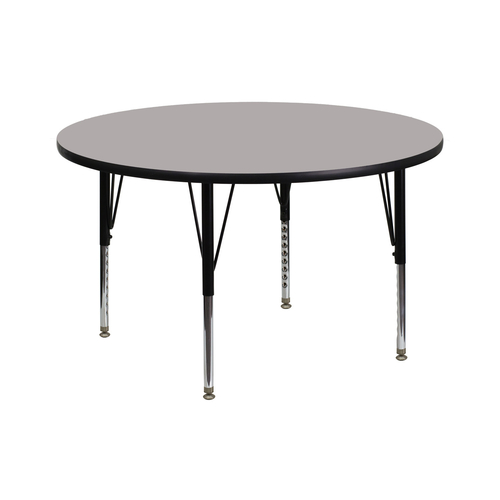 Flash Furniture XU-A42-RND-GY-H-P-GG 42" Dia. Round 16.25" - 25.25" Adjustable Height Gray Activity Table