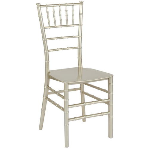 Flash Furniture LE-CHAMP-M-GG Champagne Resin Ladder Back Hercules Premium Series Stacking Chiavari Chair