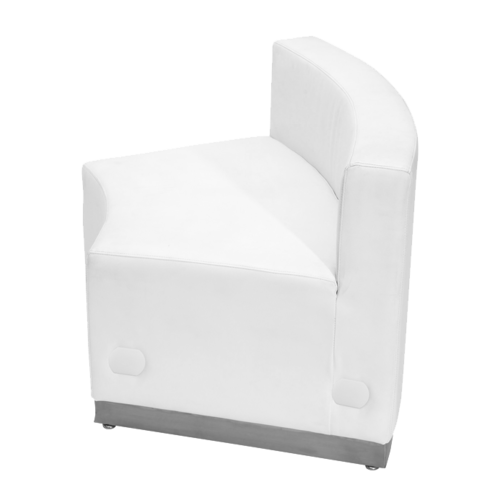 Flash Furniture ZB-803-INSEAT-WH-GG White LeatherSoft Upholstery Taut Seat and Back Hercules Alon Series Concave Chair