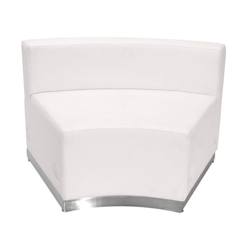 Flash Furniture ZB-803-INSEAT-WH-GG White LeatherSoft Upholstery Taut Seat and Back Hercules Alon Series Concave Chair