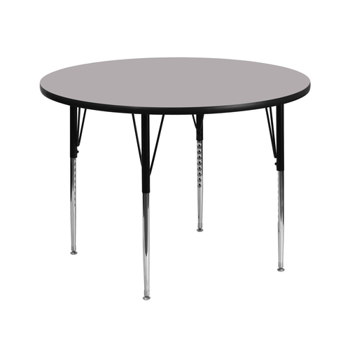 Flash Furniture XU-A42-RND-GY-T-A-GG 42" Dia. Round 21.12" - 30.12" Adjustable Height Gray Activity Table