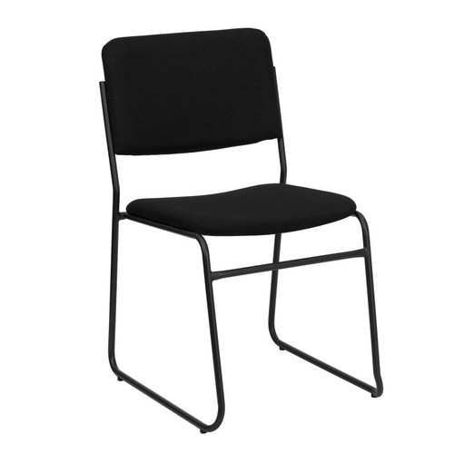 Flash Furniture XU-8700-BLK-B-30-GG Black High Density Black Powder Coated Metal Sled Base Frame Hercules Series Stacking Chair