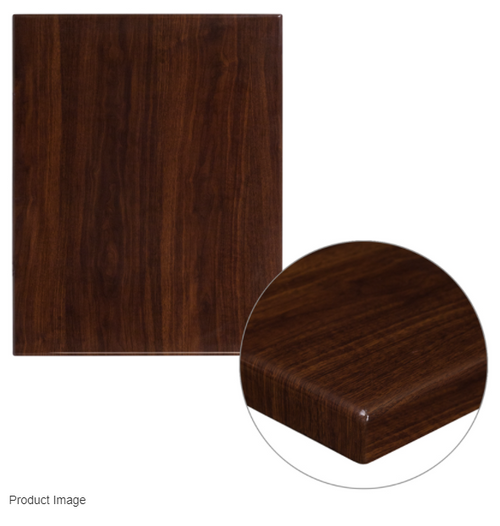 Flash Furniture TP-WAL-2430-GG 30"W x 24"D Rectangular Walnut Finish Table Top