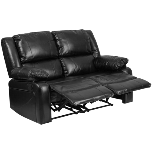 Flash Furniture BT-70597-LS-GG Black LeatherSoft Contemporary Design Harmony Series Loveseat