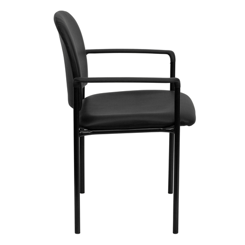 Flash Furniture BT-516-1-VINYL-GG 23.75" W x 23.5" D x 33.25" H Navy Contoured Cushions Stacking Side Reception Chair