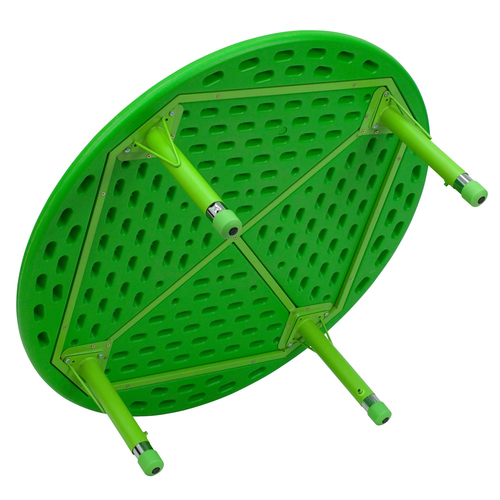 Flash Furniture YU-YCX-005-2-ROUND-TBL-GREEN-GG Green Round Plastic Top Safety Rounded Corners Preschool Activity Table