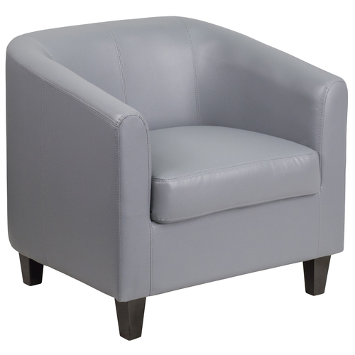 Flash Furniture BT-873-GY-GG Gray LeatherSoft Upholstery Seat and Back Office Guest/Reception Chair