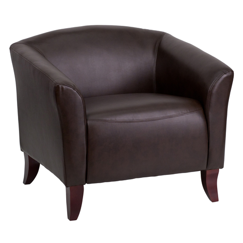 Flash Furniture 111-1-BN-GG Brown LeatherSoft Upholstery Seat and Back Hercules Imperial Series Reception Chair