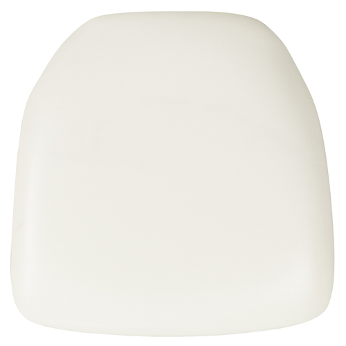 Flash Furniture BH-WH-HARD-VYL-GG 15.5" W x 15.5" D x 2" H White Resin or Wood Chair Cushion
