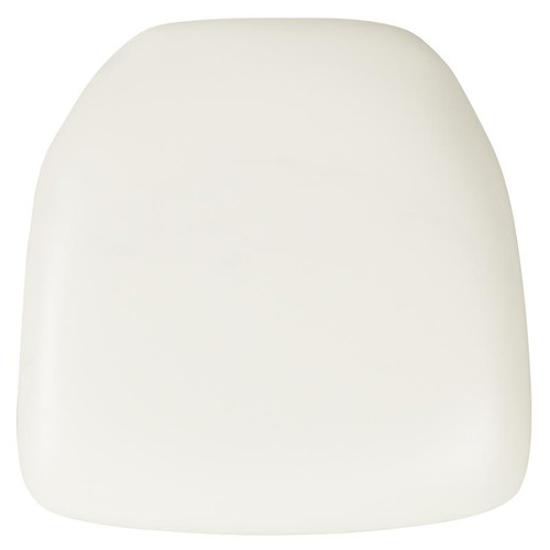 Flash Furniture BH-WH-HARD-VYL-GG 15.5" W x 15.5" D x 2" H White Resin or Wood Chair Cushion
