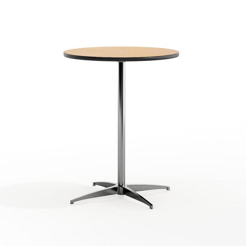 Flash Furniture XA-24-COTA-GG Round BirchWood Top Black PVC Edge Cocktail/Pub Table