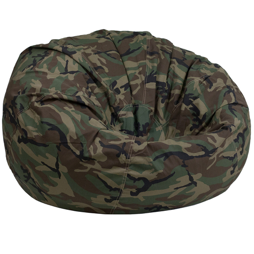 Flash Furniture DG-BEAN-LARGE-CAMO-GG Camouflage Cotton Twill Oversized Bean Bag Chair