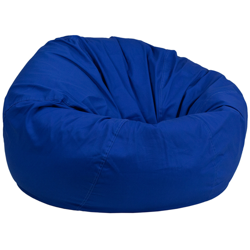 Flash Furniture DG-BEAN-LARGE-SOLID-ROYBL-GG Royal Blue Cotton Twill Oversized Bean Bag Chair