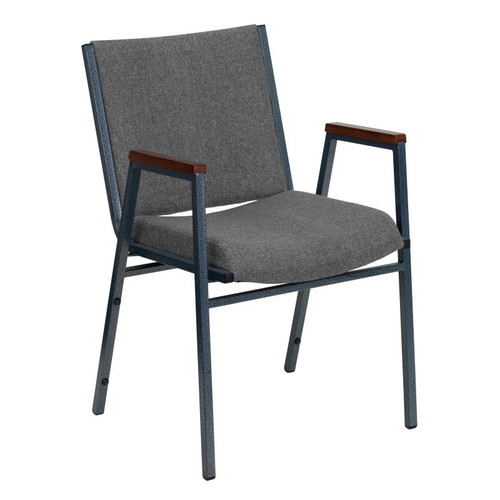Flash Furniture XU-60154-GY-GG Gray Polyester Upholstered Hercules Series Heavy Duty Stacking Chair