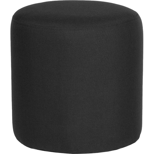 Flash Furniture QY-S10-5001-1-BK-GG 15.75" W x 16.25" H Black Fabric Taut with Black Bottom Dust Cover Avendale Ottoman / Pouf