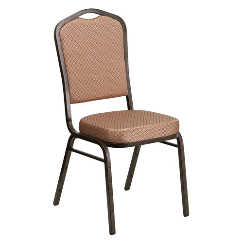 Flash Furniture FD-C01-GOLDVEIN-GO-GG Gold Diamond Patterned Fabric Gold Vein Powder Coated Frame Finish Hercules Series Stacking Banquet Chair