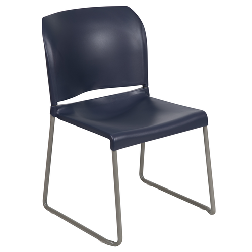 Flash Furniture RUT-238A-NY-GG Navy Metal Frame Polypropylene Seat and Back Hercules Series Reception Chair