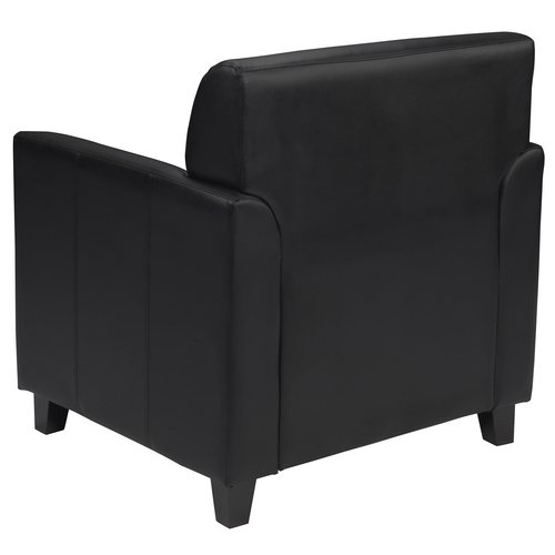 Flash Furniture BT-827-1-BK-GG Black LeatherSoft Upholstery Seat and Back Hercules Diplomat Series Reception Chair