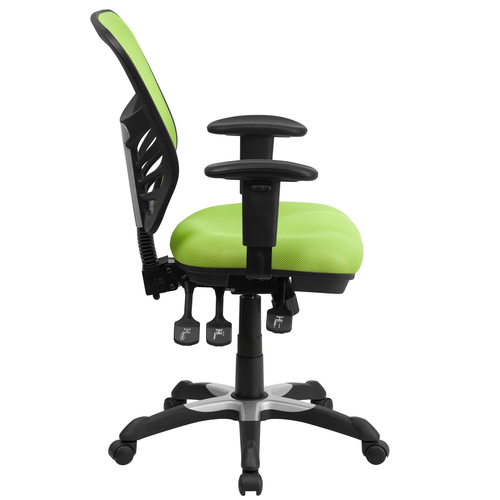 Flash Furniture HL-0001-GN-GG 250 Lb. Green Fabric Padded Arms Swivel Task Chair