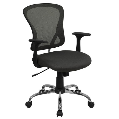 Flash Furniture H-8369F-DK-GY-GG 250 Lb. Dark Gray Fabric Nylon Arms Swivel Task/Office Chair