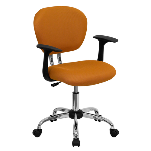 Flash Furniture H-2376-F-ORG-ARMS-GG 250 Lb. Orange Fabric Nylon Arms Swivel Task Chair