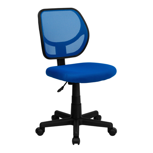 Flash Furniture WA-3074-BL-GG 250 Lb. Blue Fabric Nylon Arms Swivel Task/Computer Chair