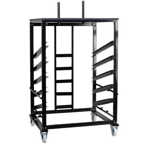 Flash Furniture XA-36-COTA-DY-GG 40" W x 79.5" D x 79.5" H Black Heavy Duty Steel Frame Cocktail/Pub Table Dolly