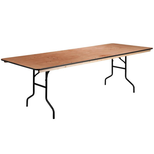 Flash Furniture XA-3696-P-GG 680 Lbs. Polyurethane Varnish Top Rectangular Folding Banquet Table