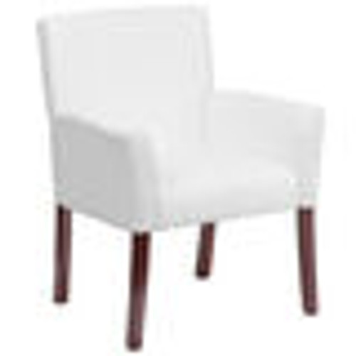 Flash Furniture BT-353-WH-GG 26.5" W x 23" D x 35.25" H White High Leg Executive Side Reception Chair