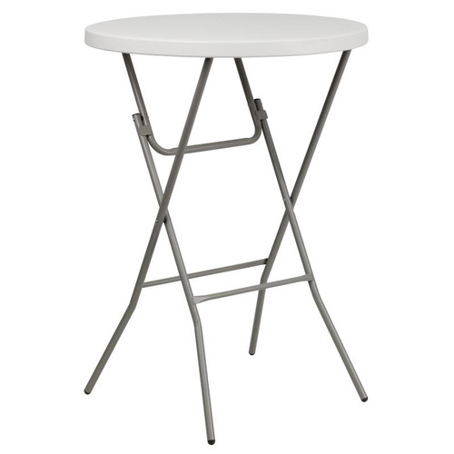 Flash Furniture RB-32RB-BAR-GW-GG 165 Lbs. Granite White Plastic Table Top Round Folding Table