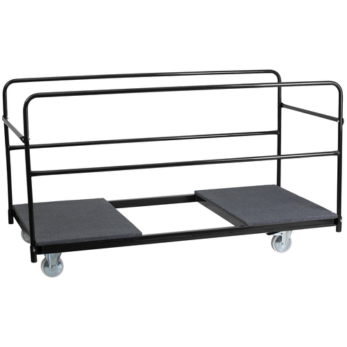 Flash Furniture XA-74-DOLLY-GG 74.5" W x 40.5" D x 40.5" H Black Powder Coated Steel Frame Folding Table Dolly