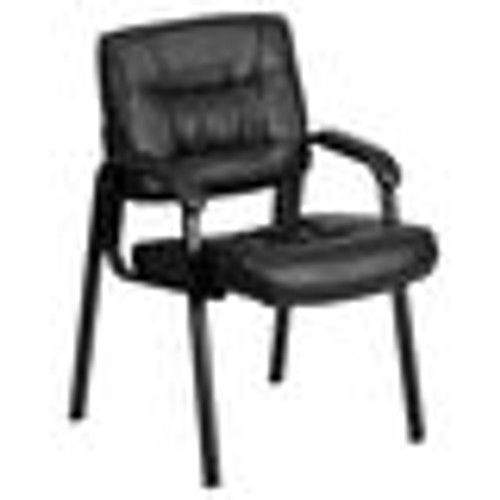 Flash Furniture BT-1404-GG 23.25" W x 26" D x 36" H Black Tufted Back Executive Side Reception Chair