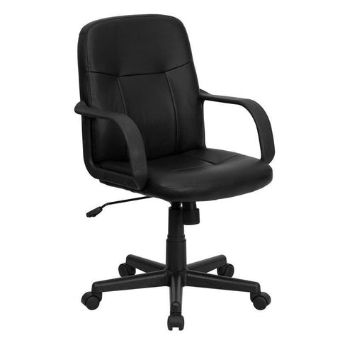 Flash Furniture H8020-GG 250 Lb. Black Glove Vinyl Armless Executive Swivel Office Chair