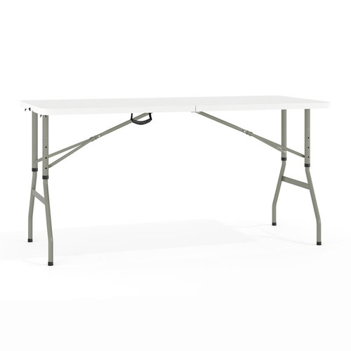 Flash Furniture RB-3050FH-ADJ-GG 330 Lbs. Granite WhiteTop Waterproof Ready To Use Commercial Table